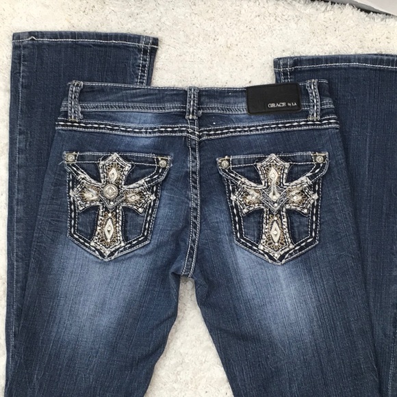 Grace in LA rhinestone jeans - Picture 2 of 7